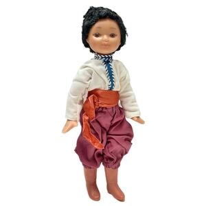 🍒 VINTAGE Folk Dress Plastic Doll Boy / Man Slavic Outfit